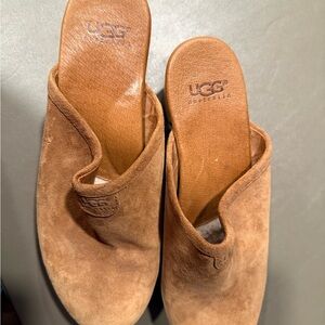 UGG Brown Suede Mules with Luxurious Comfort